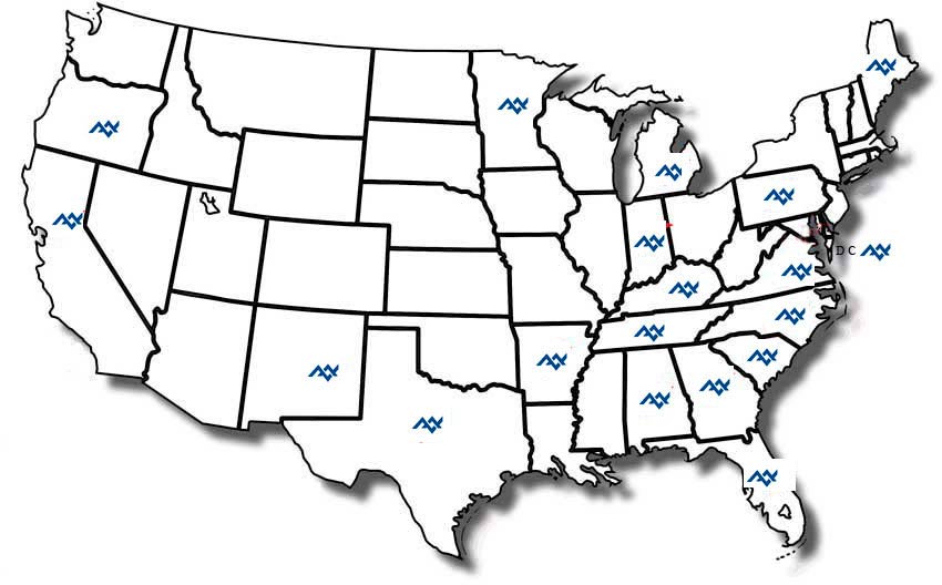 Service Area for Nain and Associates - Safety and Loss Control